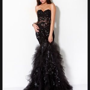 Jovani black mermaid
